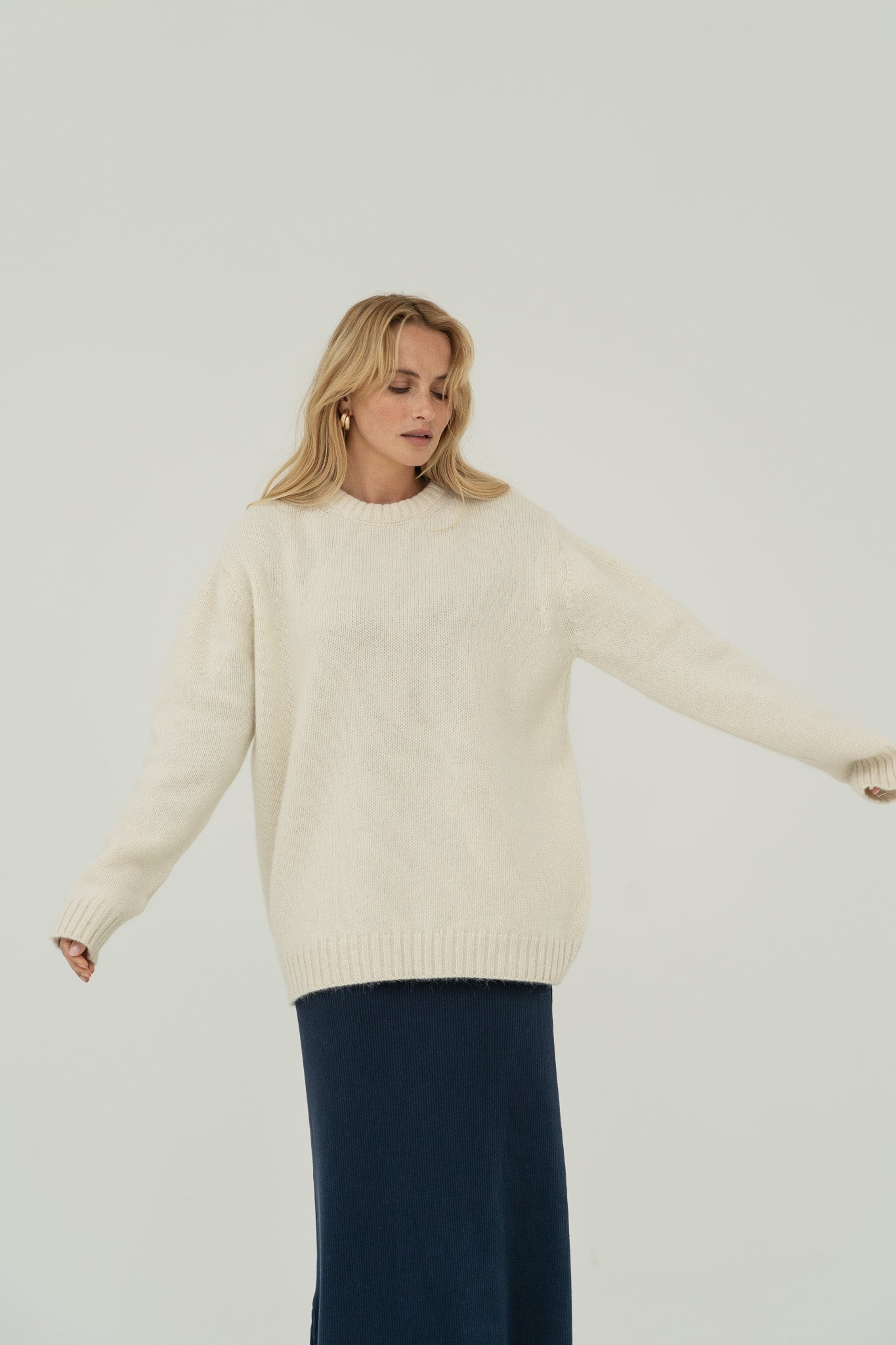 Claudia White Alpaca Jumper - Näz-Sustainable Fashion Made in Portugal