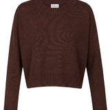 Claudia Brown Cotton Crewneck
