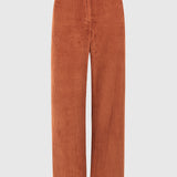 Naz women's corduroy cotton trousers in orange. Made in Portugal