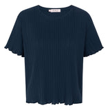 Dawn Navy Cotton T-shirt - Näz - Sustainable Fashion Made in Portugal