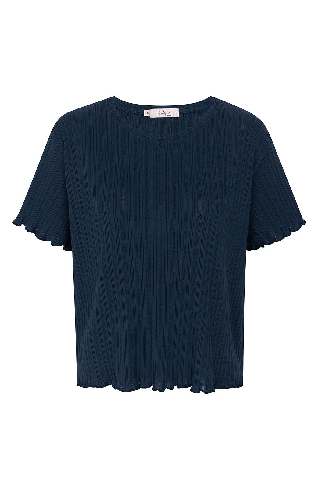 Dawn Navy Cotton T-shirt - Näz - Sustainable Fashion Made in Portugal