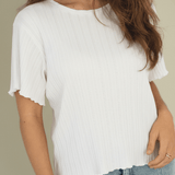 Dawn White Cotton T-shirt - Näz - Sustainable Fashion Made in Portugal