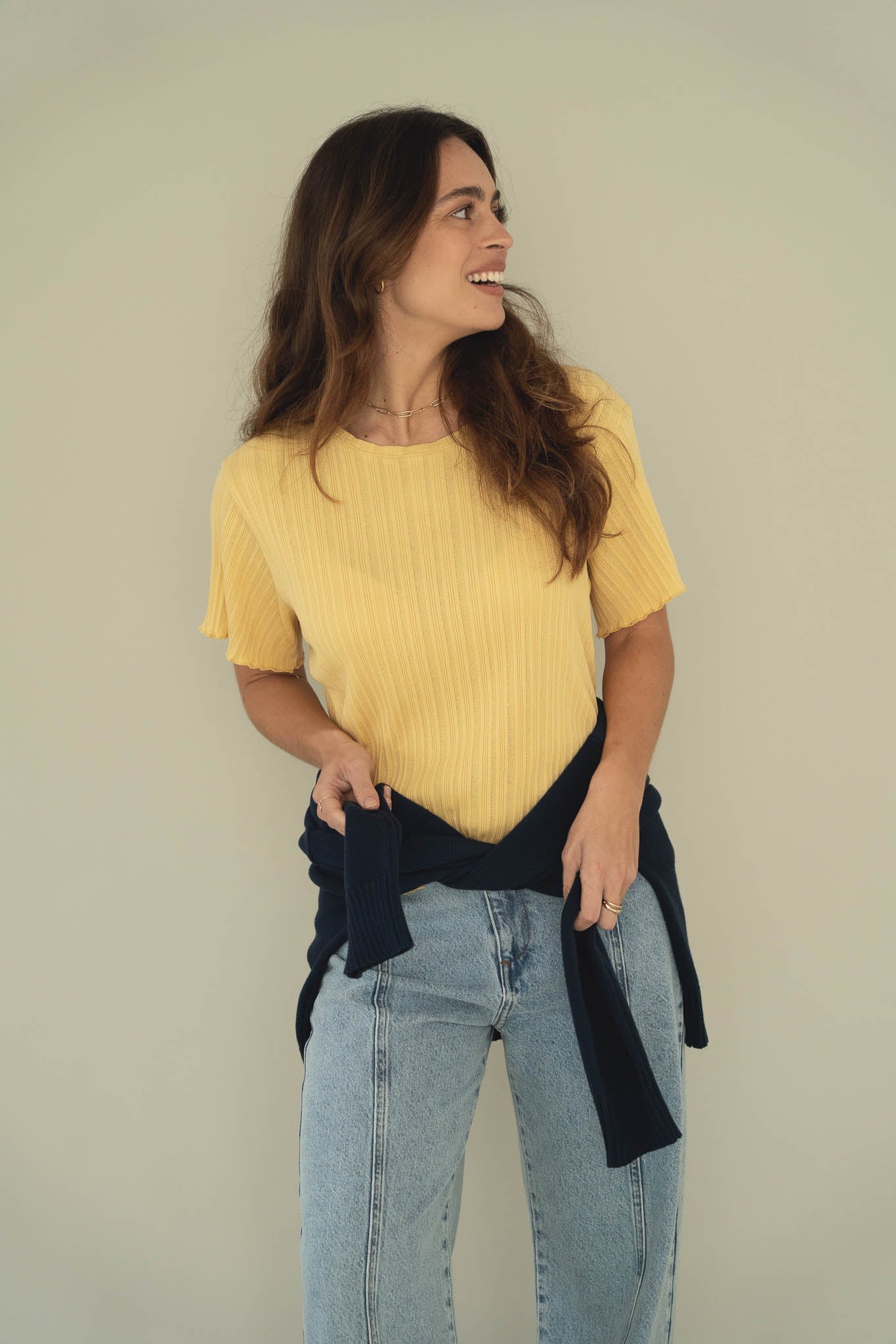 Dawn Yellow Cotton T-shirt - Näz - Sustainable Fashion Made in Portugal