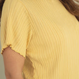 Dawn Yellow Cotton T-shirt - Näz - Sustainable Fashion Made in Portugal