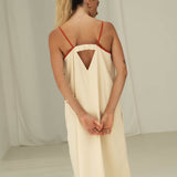 Eline Beige Frilled Dress - Näz - Sustainable Fashion Made in Portugal