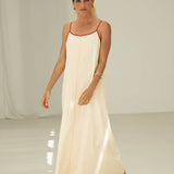 Eline Beige Frilled Dress - Näz - Sustainable Fashion Made in Portugal