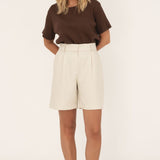 Elise White Tencel Shorts - Näz - Sustainable Fashion Made in Portugal
