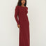 Ella Bordeaux Rib Dress - Näz - Sustainable Fashion Made in Portugal