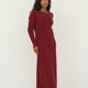 Ella Bordeaux Rib Dress - Näz - Sustainable Fashion Made in Portugal