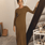 Ella Olive Rib Dress - Näz - Sustainable Fashion Made in Portugal
