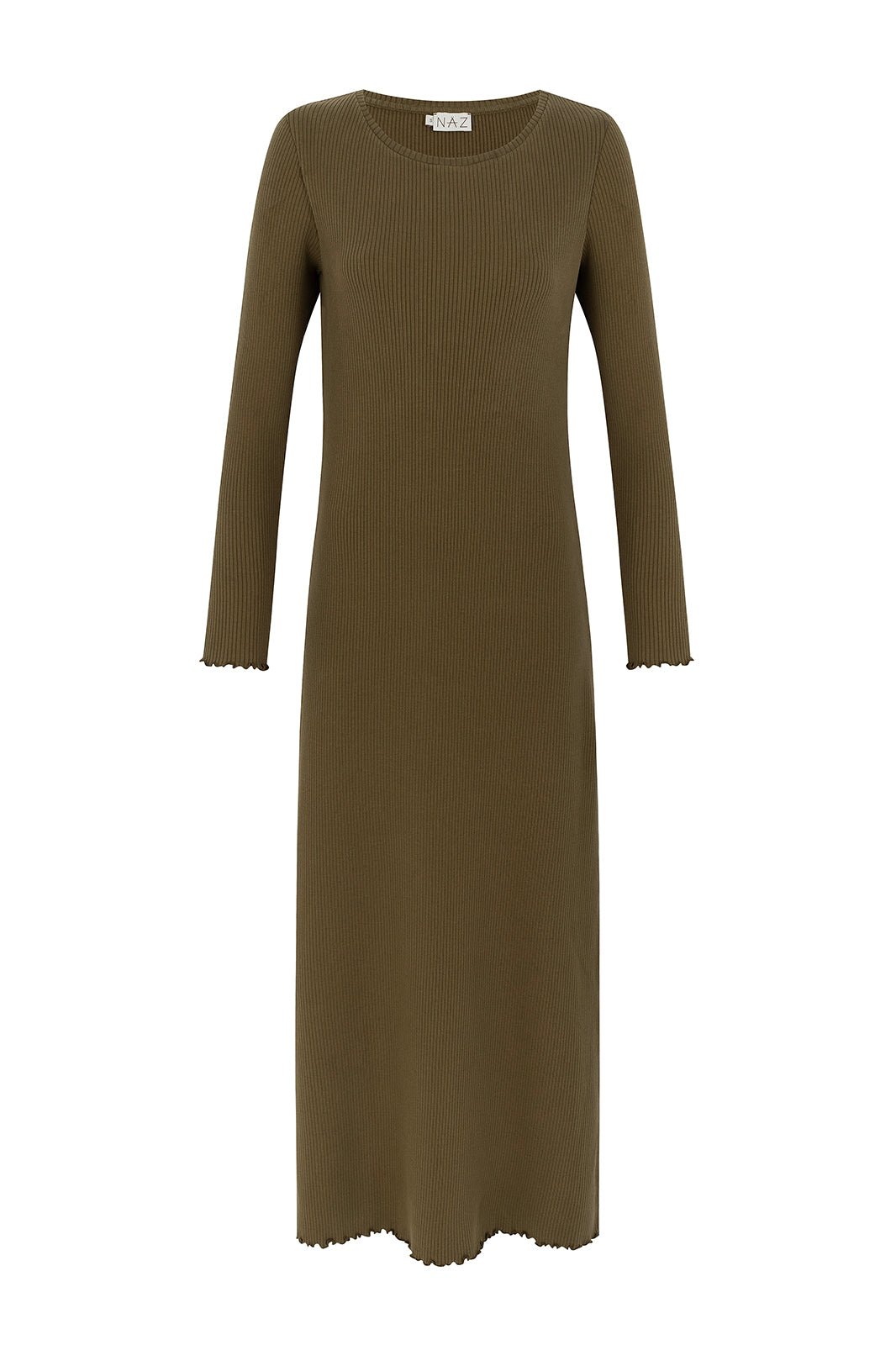 Ella Olive Rib Dress - Näz - Sustainable Fashion Made in Portugal