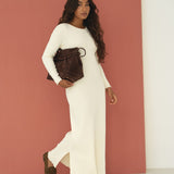Ella Pearl Rib Dress - Näz - Sustainable Fashion Made in Portugal