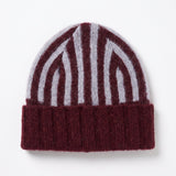 Ellie Striped Bordeaux Beanie - Näz-Sustainable Fashion Made in Portugal