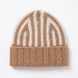 Ellie Striped Camel Beanie - Näz-Sustainable Fashion Made in Portugal