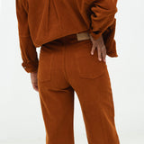 Elsa Orange Corduroy Trousers - Näz - Sustainable Fashion Made in Portugal