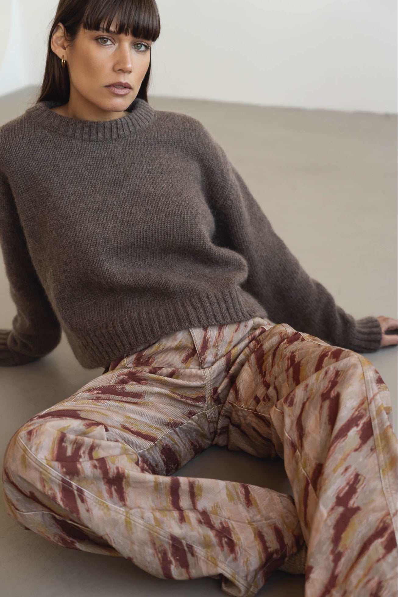 Elsa Printed Corduroy Trousers - Näz - Sustainable Fashion Made in Portugal