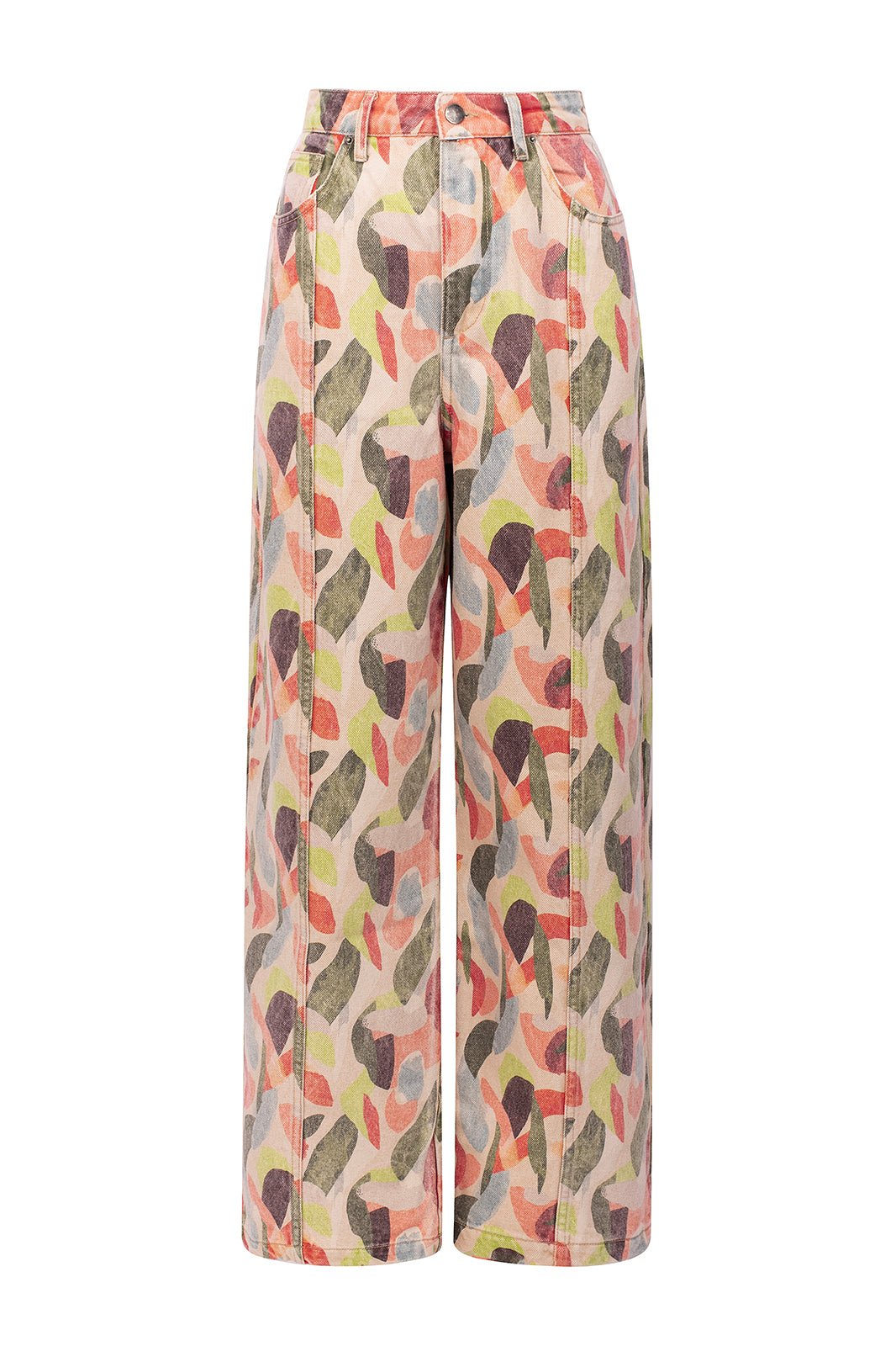 Elsa Printed Denim Trousers - Näz - Sustainable Fashion Made in Portugal