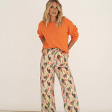 Elsa Printed Denim Trousers - Näz - Sustainable Fashion Made in Portugal