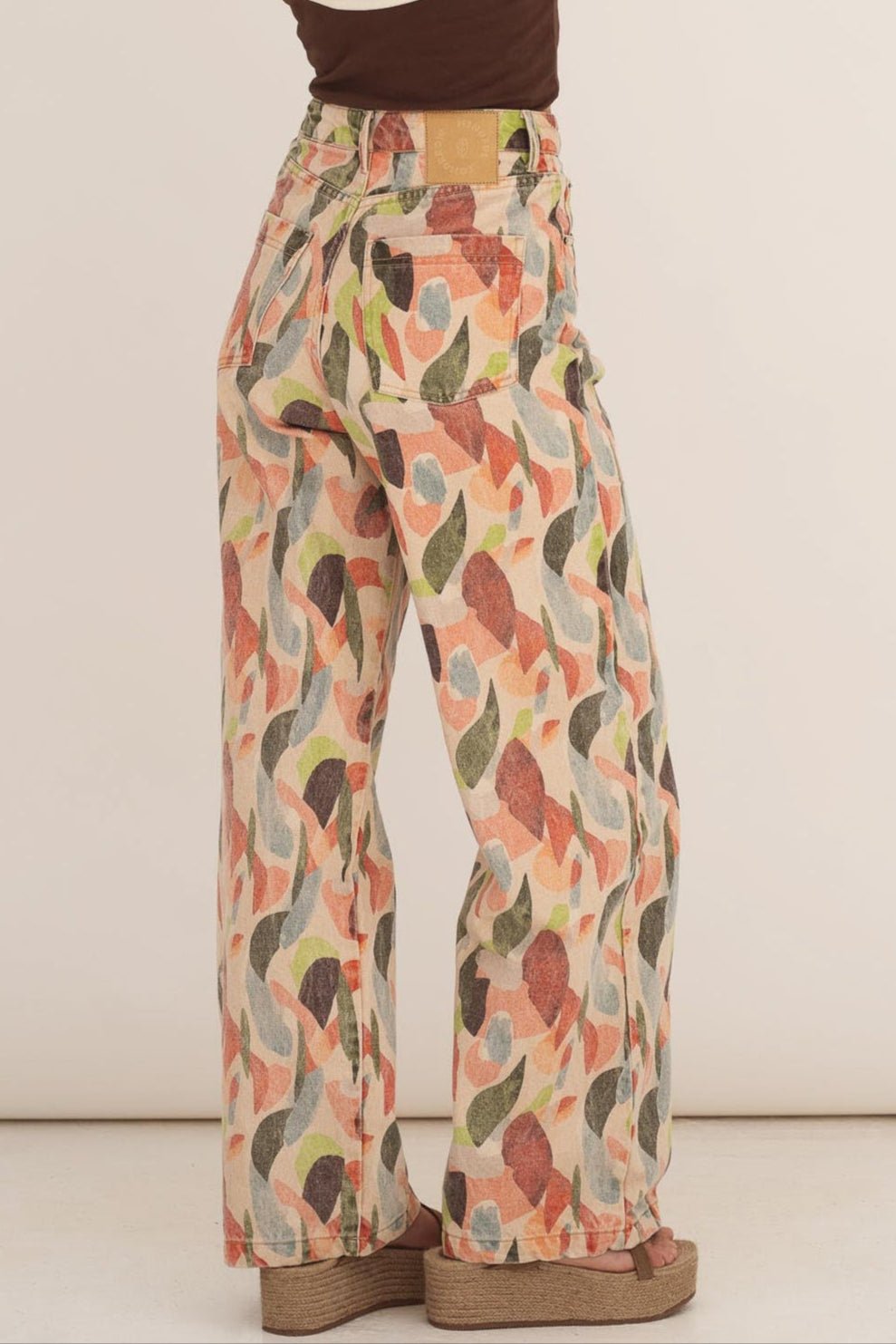 Elsa Printed Denim Trousers - Näz - Sustainable Fashion Made in Portugal