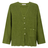 Emilia Green Linen Shirt - Näz - Sustainable Fashion Made in Portugal