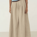 Freya Beige Linen Skirt - Näz - Sustainable Fashion Made in Portugal