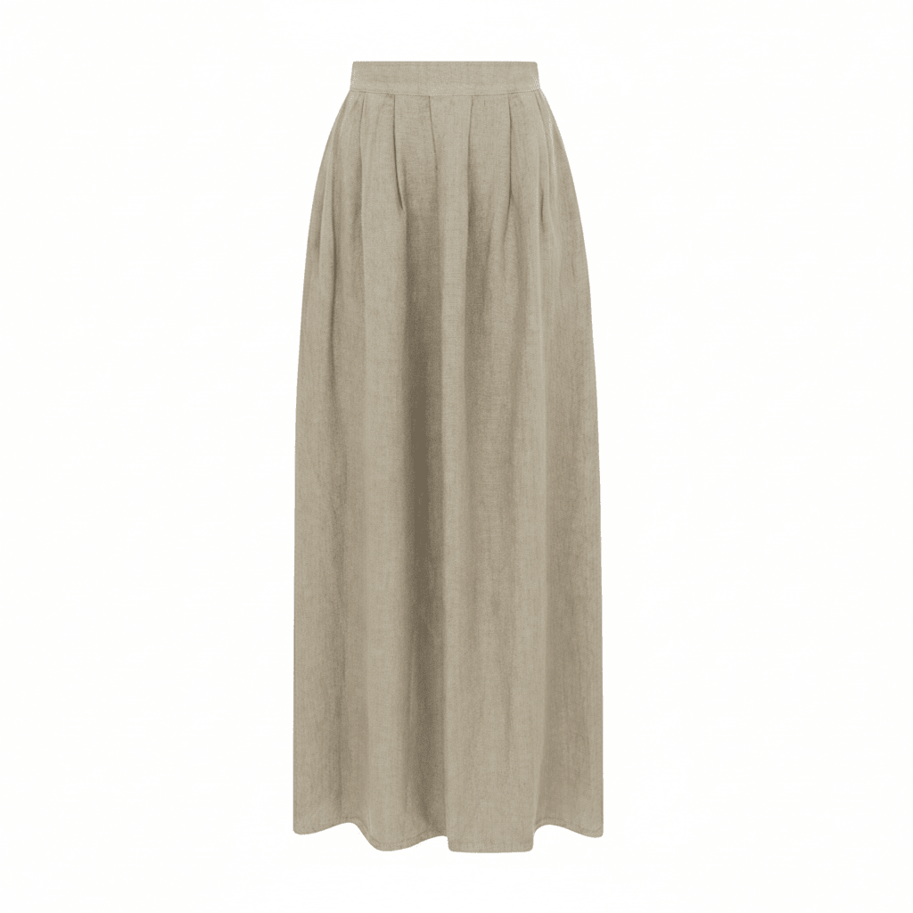 Freya Beige Linen Skirt - Näz - Sustainable Fashion Made in Portugal