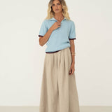 Freya Beige Linen Skirt - Näz - Sustainable Fashion Made in Portugal