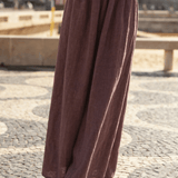 Freya Eggplant Linen Skirt - Näz - Sustainable Fashion Made in Portugal