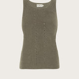 Naz women's summer knit top. Made in Portugal from a blend of recycled and conventional cotton.