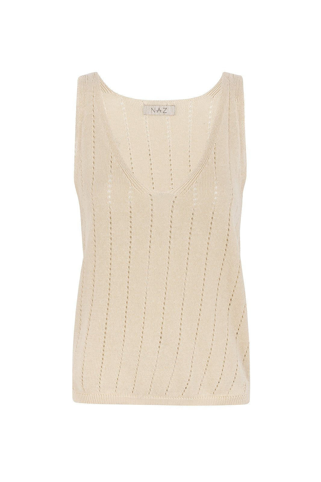 Jaya Beige Linen Top - Näz - Sustainable Fashion Made in Portugal