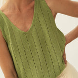 Jaya Green Linen Top - Näz - Sustainable Fashion Made in Portugal