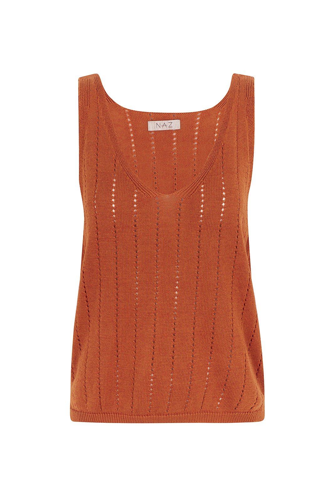 Jaya Orange Linen Top - Näz - Sustainable Fashion Made in Portugal