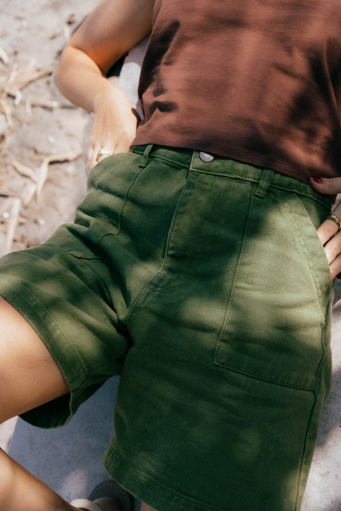 Karla Green Denim Shorts - Näz - Sustainable Fashion Made in Portugal