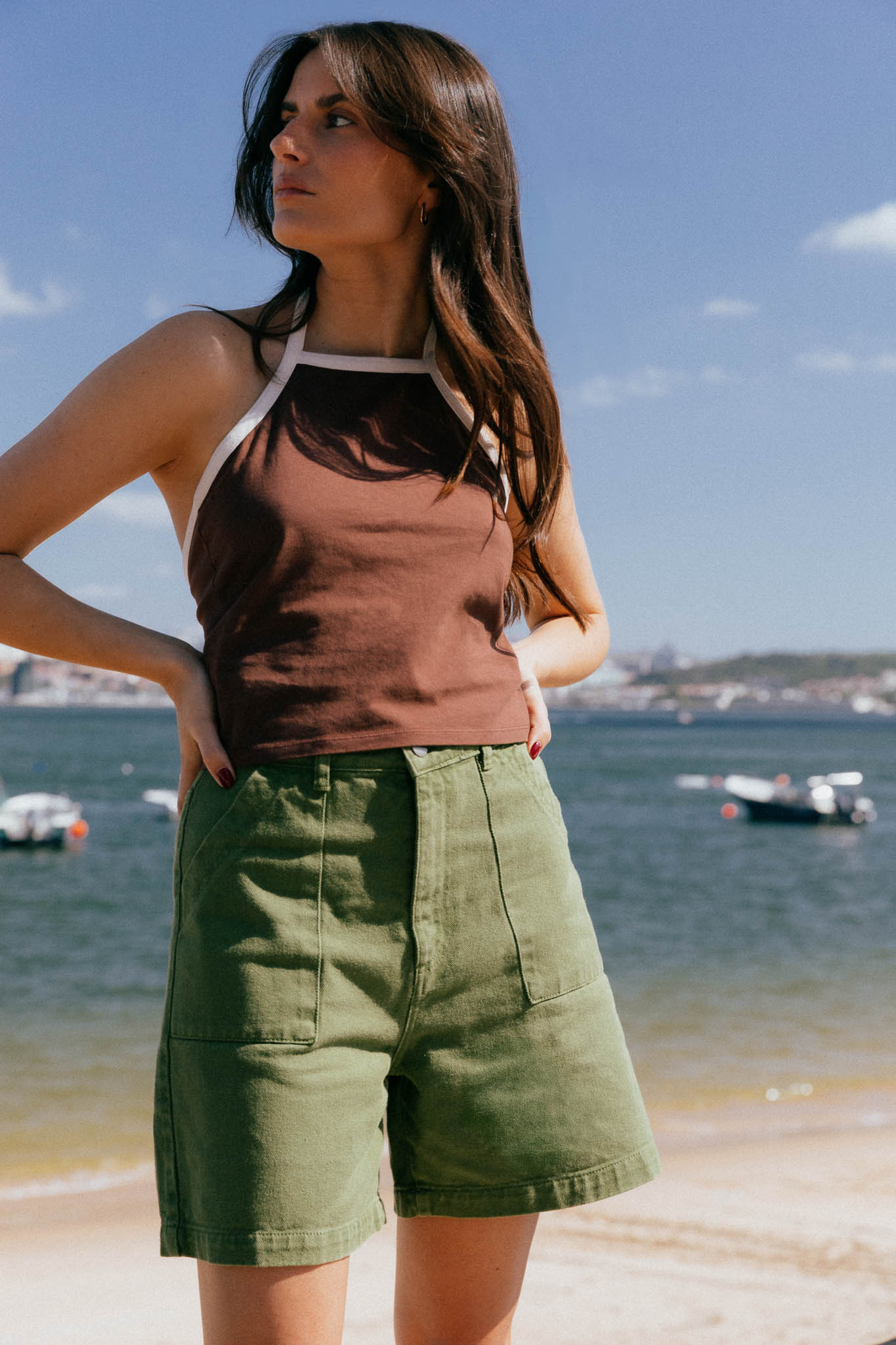 Karla Green Denim Shorts - Näz - Sustainable Fashion Made in Portugal