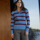 Leo Blue Cotton Polo - Näz-Sustainable Fashion Made in Portugal