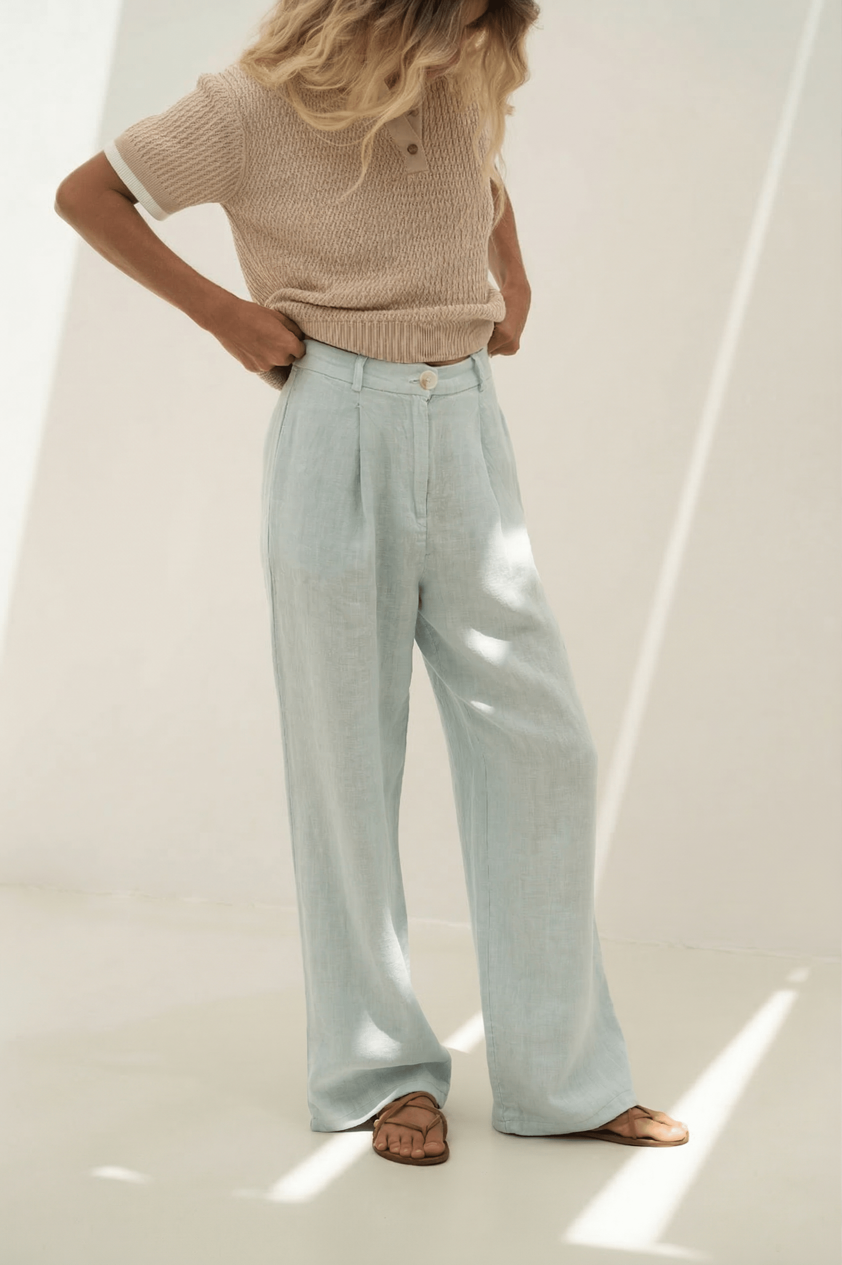 Lilly Beige Cotton Polo - Näz - Sustainable Fashion Made in Portugal