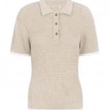 Lilly Beige Cotton Polo - Näz - Sustainable Fashion Made in Portugal