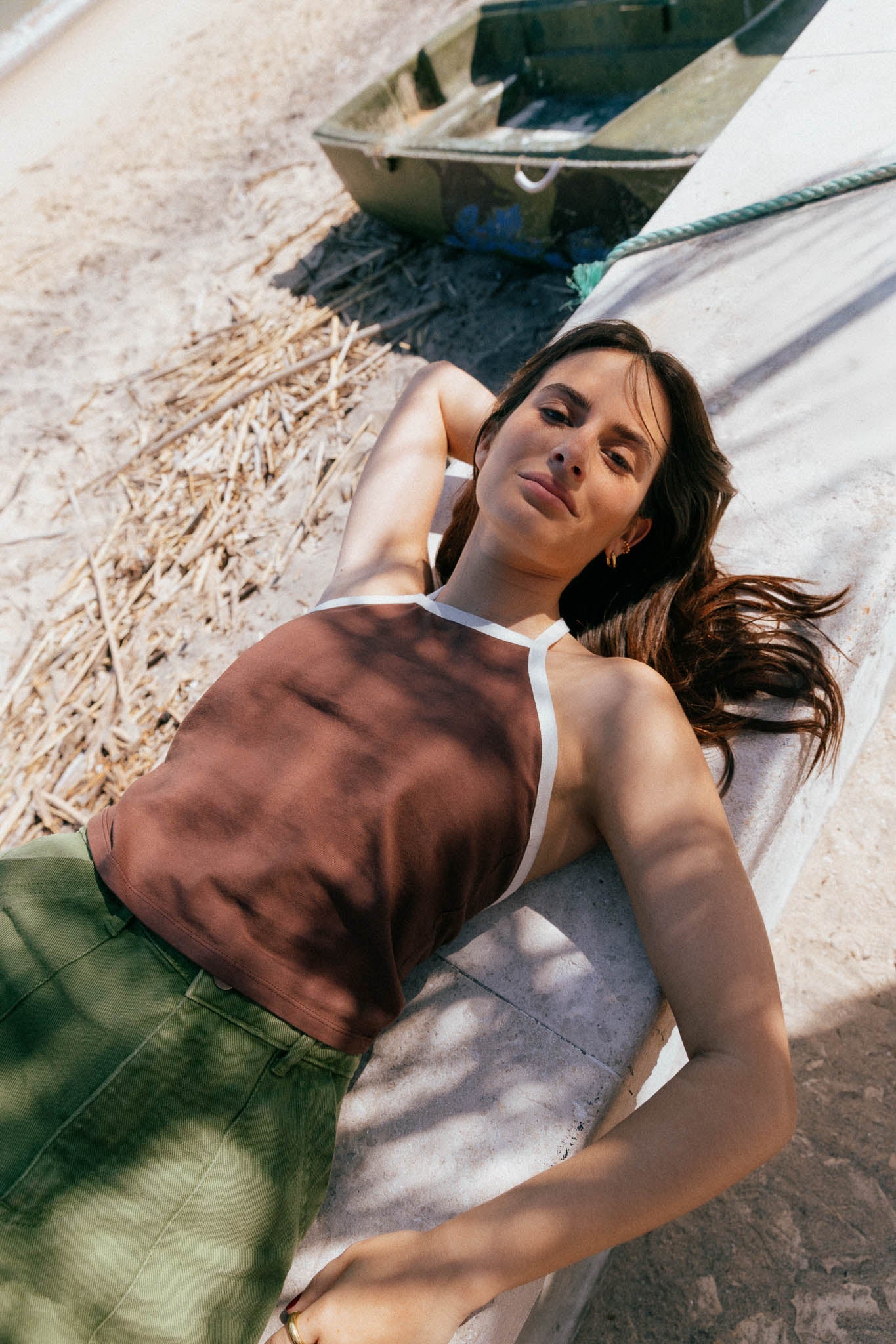 Liv Brown Jersey Top - Näz - Sustainable Fashion Made in Portugal