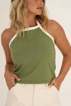 Liv Green Jersey Top - Näz - Sustainable Fashion Made in Portugal