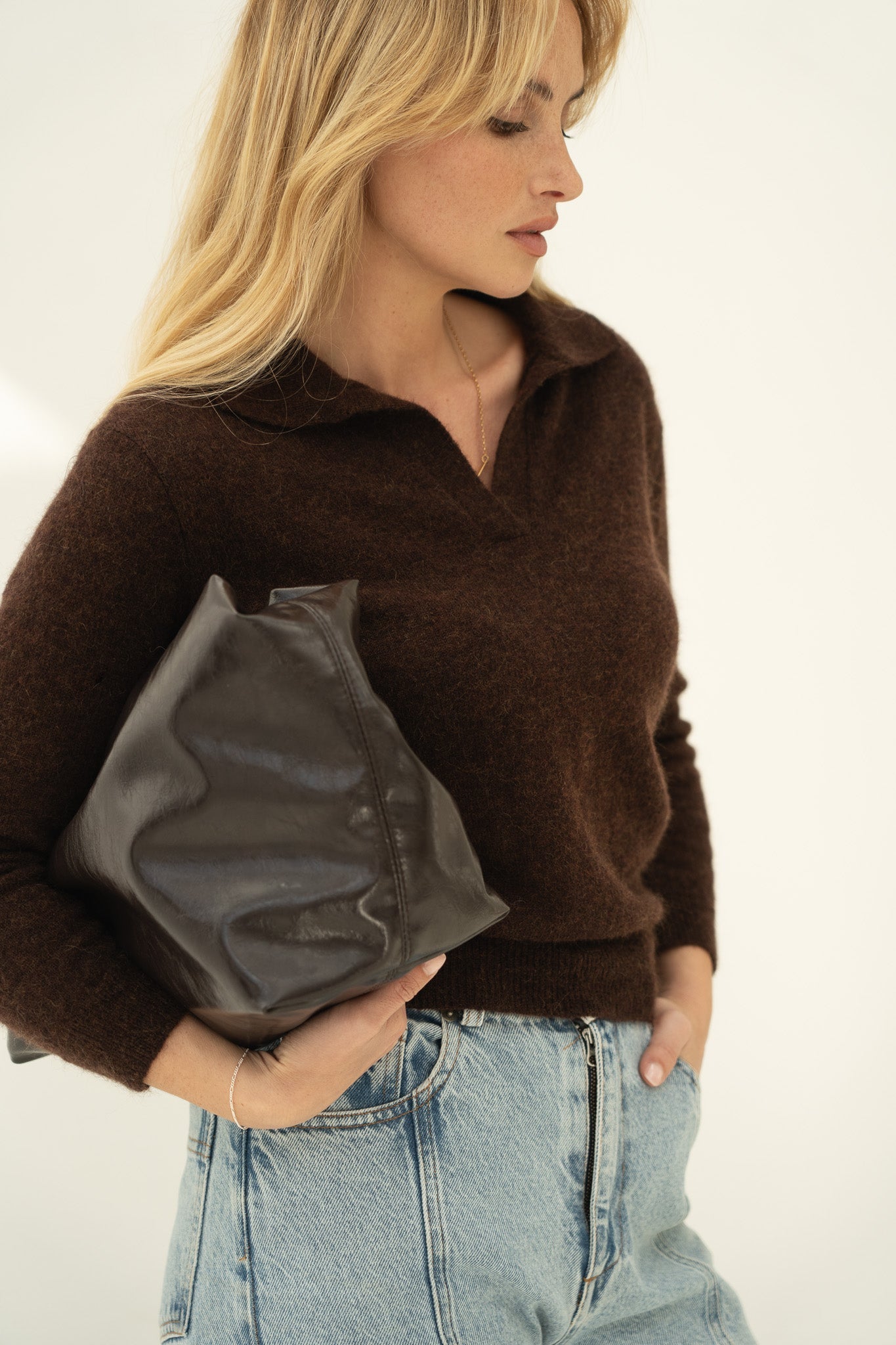 Lotte Brown Alpaca Polo - Näz-Sustainable Fashion Made in Portugal