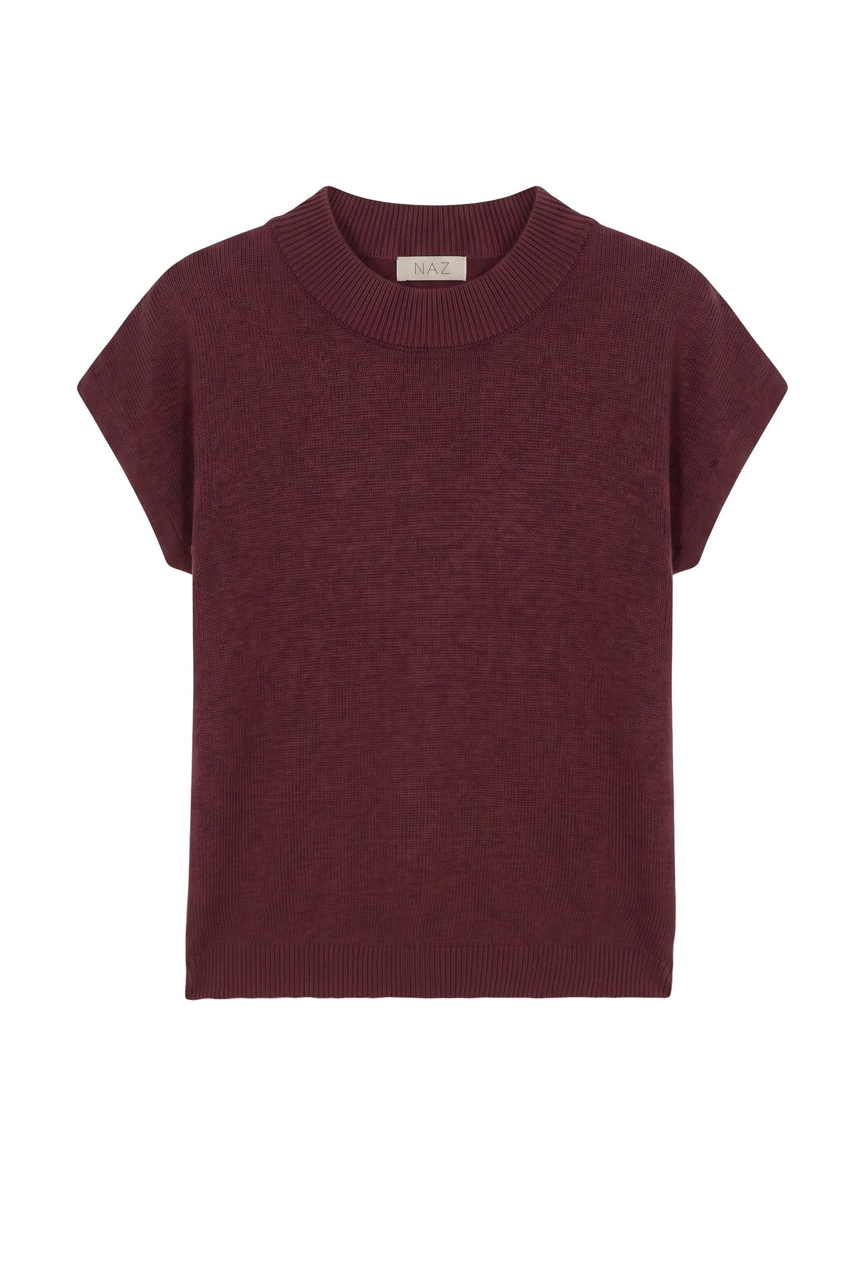 Lucia Brown Linen Knit T-shirt - Näz - Sustainable Fashion Made in Portugal