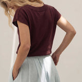 Lucia Brown Linen Knit T-shirt - Näz - Sustainable Fashion Made in Portugal
