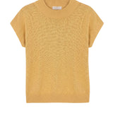 Lucia Yellow Linen Knit T-shirt - Näz - Sustainable Fashion Made in Portugal