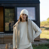 Lucie Alpaca Beanie White - Näz-Sustainable Fashion Made in Portugal