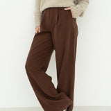 Mara Brown Tencel Trousers - Näz-Sustainable Fashion Made in Portugal