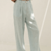 Mara Light Blue Linen Trousers - Näz - Sustainable Fashion Made in Portugal