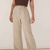 Mara Natural Linen Trousers - Näz - Sustainable Fashion Made in Portugal