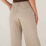 Mara Natural Linen Trousers - Näz - Sustainable Fashion Made in Portugal