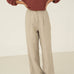 Mara Natural Linen Trousers - Näz - Sustainable Fashion Made in Portugal