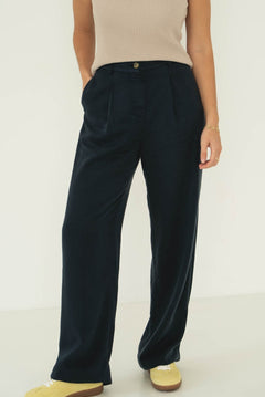 Mara Navy Tencel Trousers - Näz - Sustainable Fashion Made in Portugal